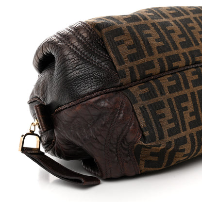 Fendi Zucca Nappa Nuvolata Vitello Tortuga Spy Bowler Tobacco Moro 9 of 10