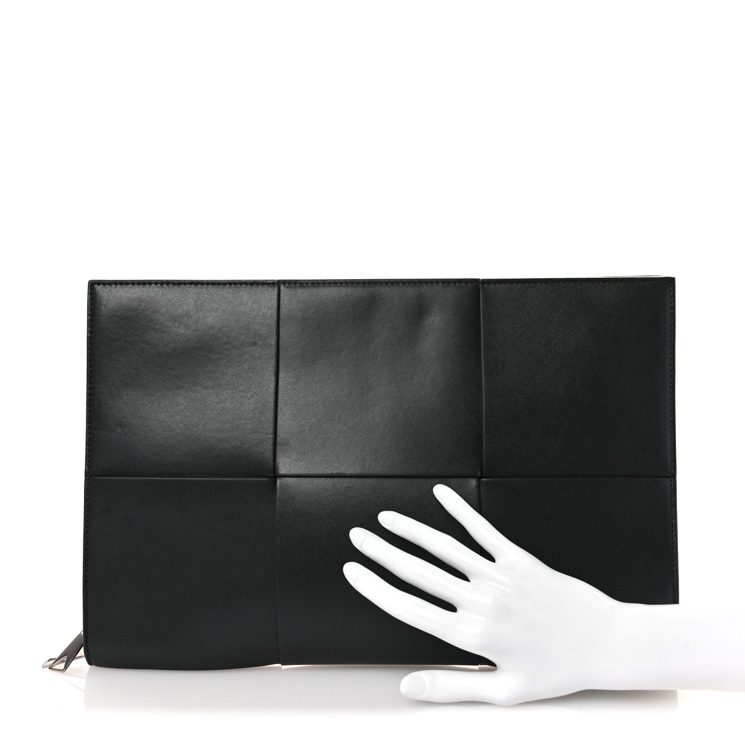 Bottega Veneta Calfskin Maxi Intrecciato Document Case Black