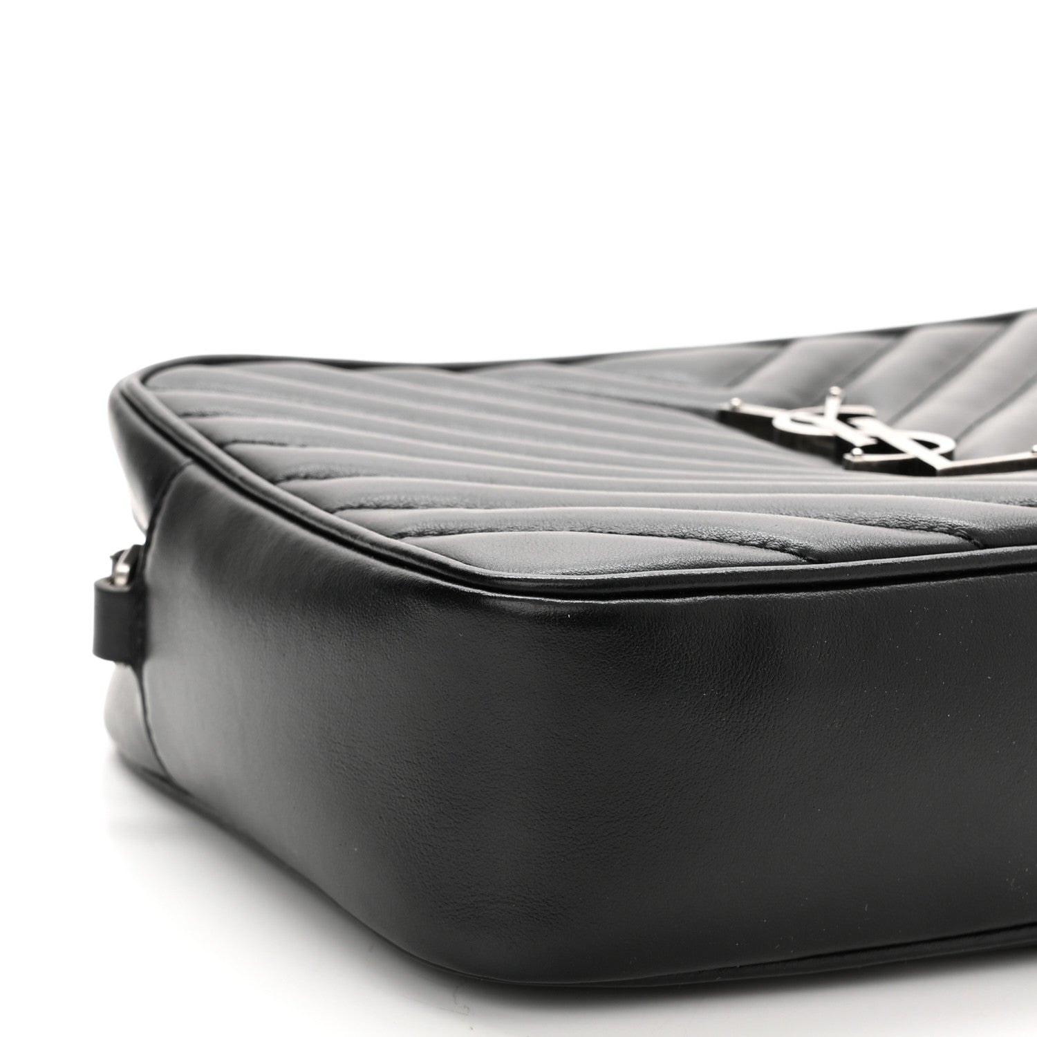 Saint Laurent Calfskin Matelasse Monogram Lou Camera Bag Black 10 of 12
