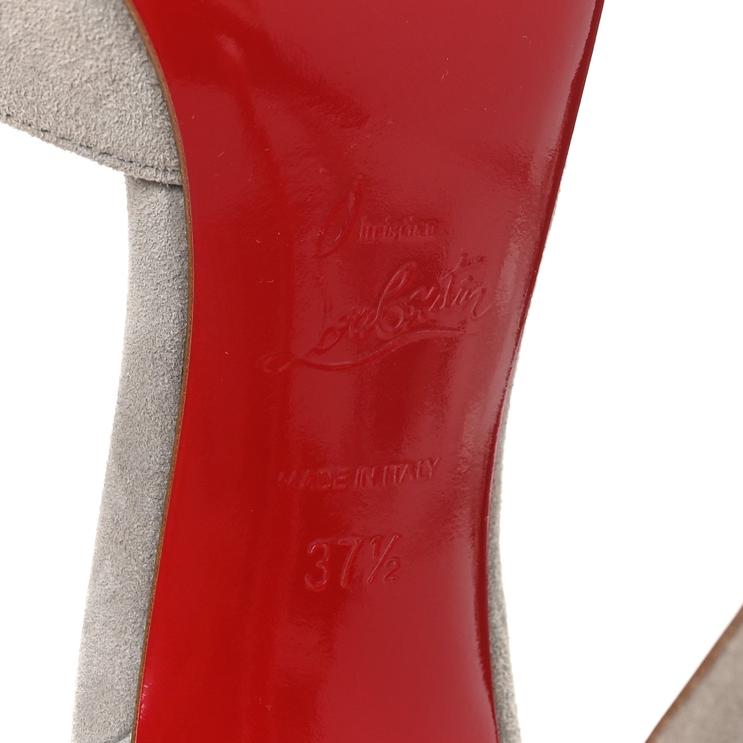 Christian Louboutin Veau Velour Iriza 100 Pumps 37.5 Goose 7 of 9