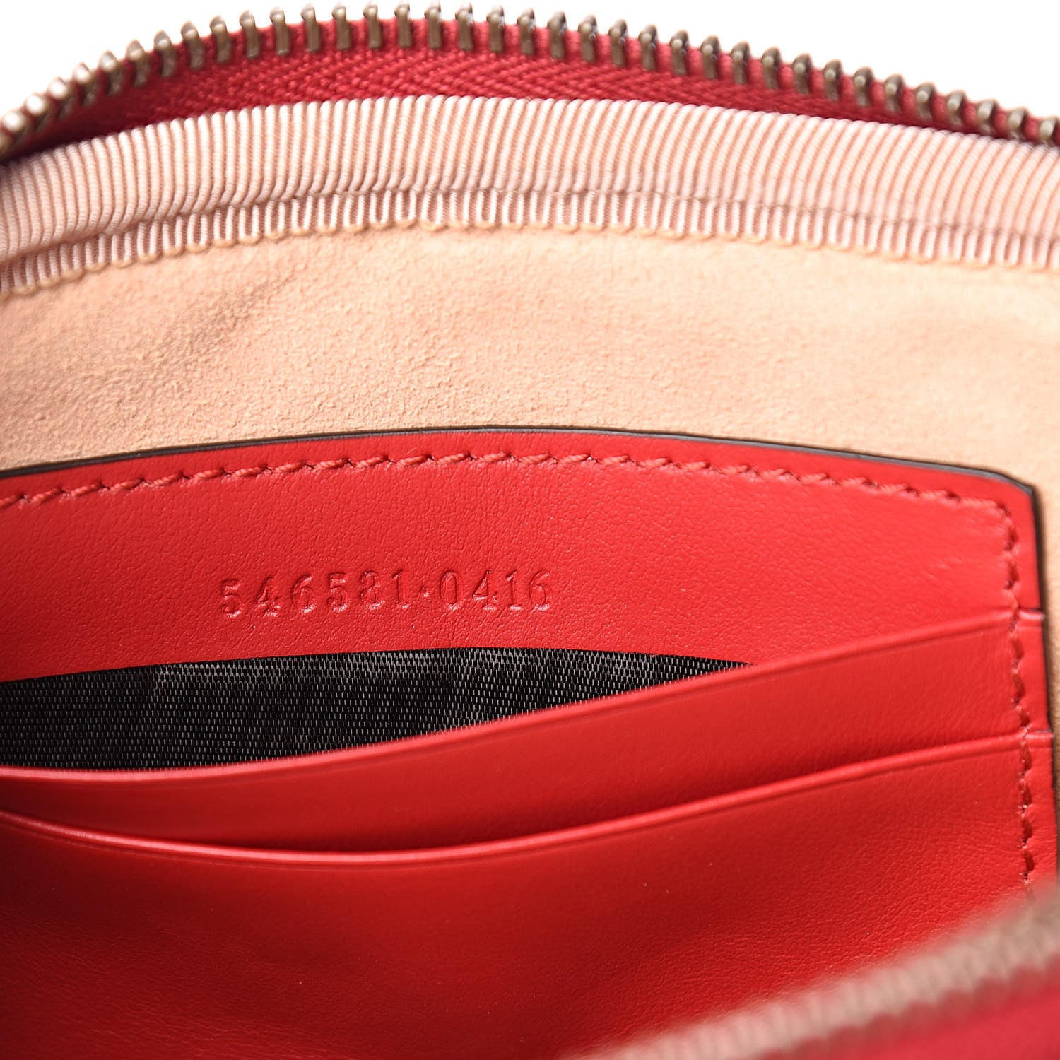 Gucci Calfskin Matelasse Mini GG Marmont Chain Crossbody Bag Hibiscus Red 7 of 13