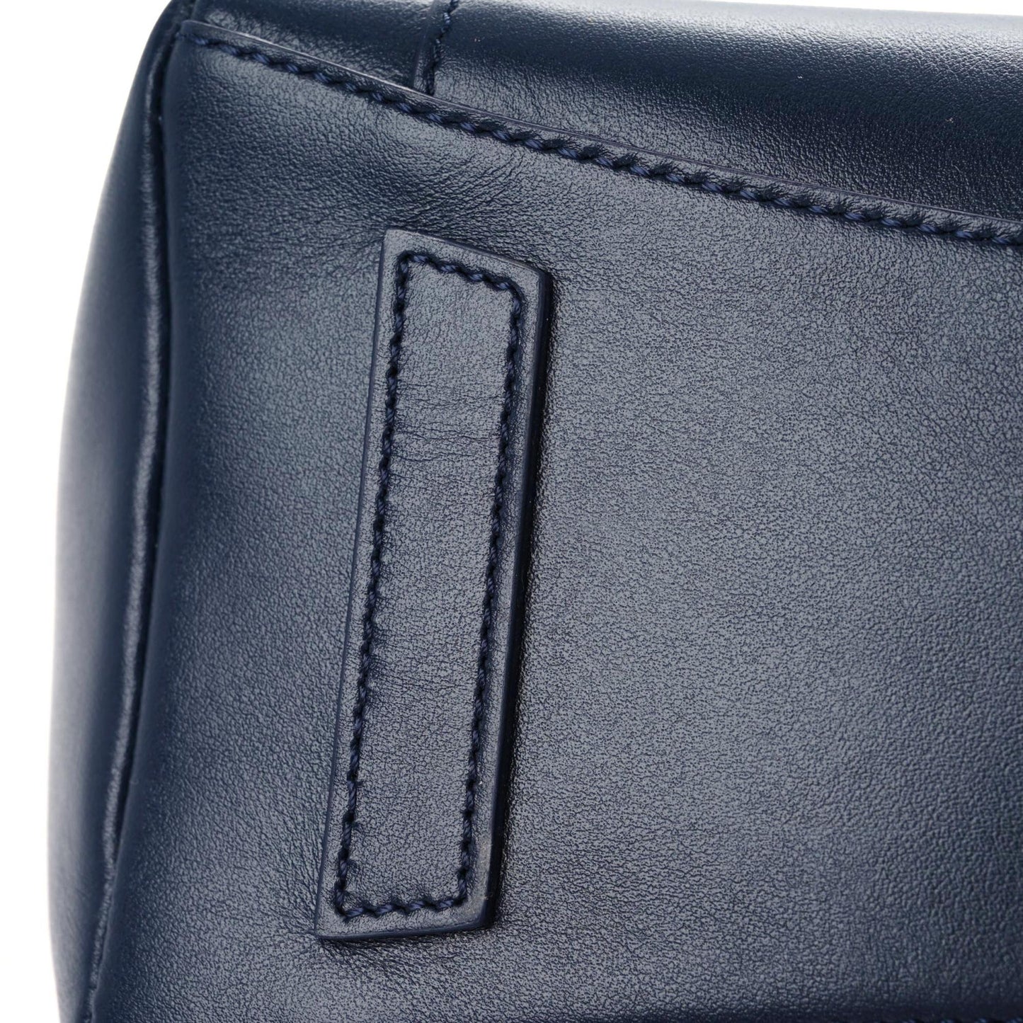 Box Calfskin Small Antigona Sport Top Handle Bag Navy