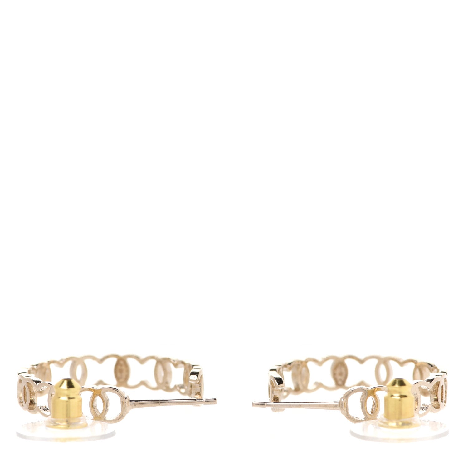Chanel Metal CC Hoop Earrings Gold 3 of 4