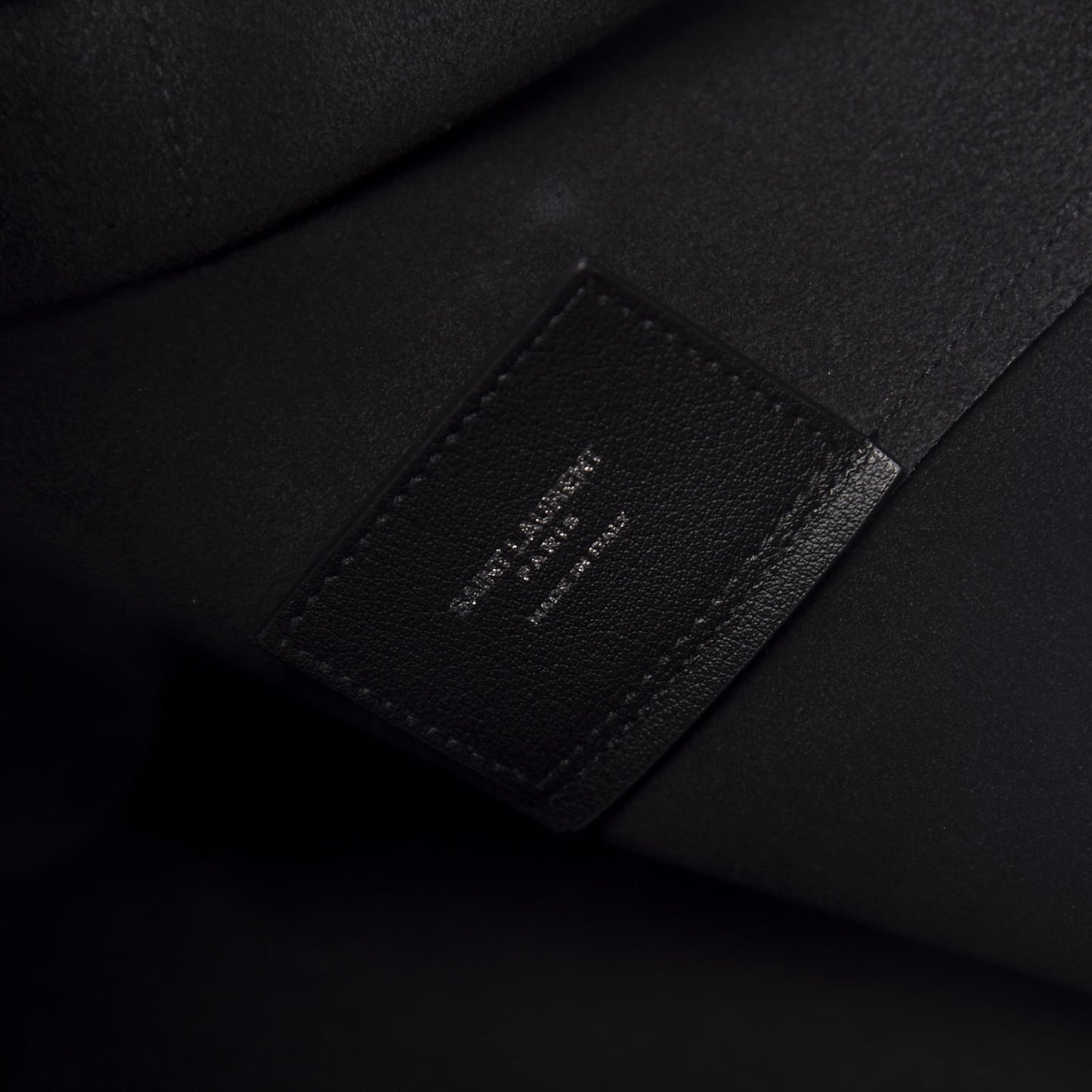 Calfskin Bold Shopping Tote Black