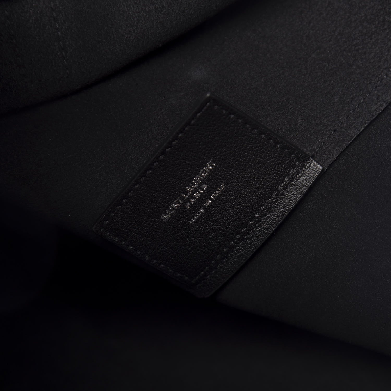 Saint Laurent Calfskin Bold Shopping Tote Black 5 of 9