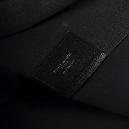 Saint Laurent Calfskin Bold Shopping Tote Black 5 of 9