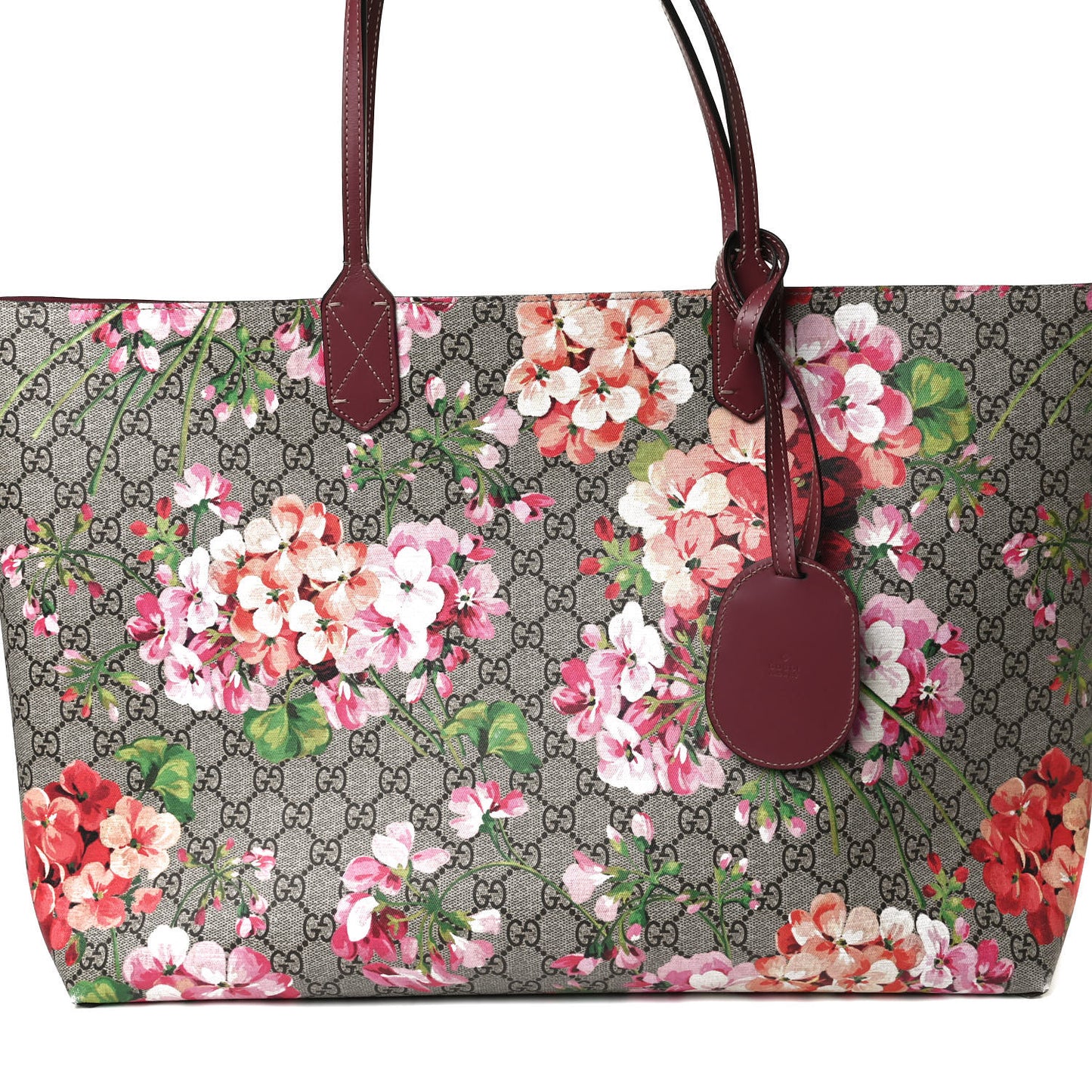 GG Supreme Monogram Blooms Large Reversible Tote Beige Multicolor Dry Rose