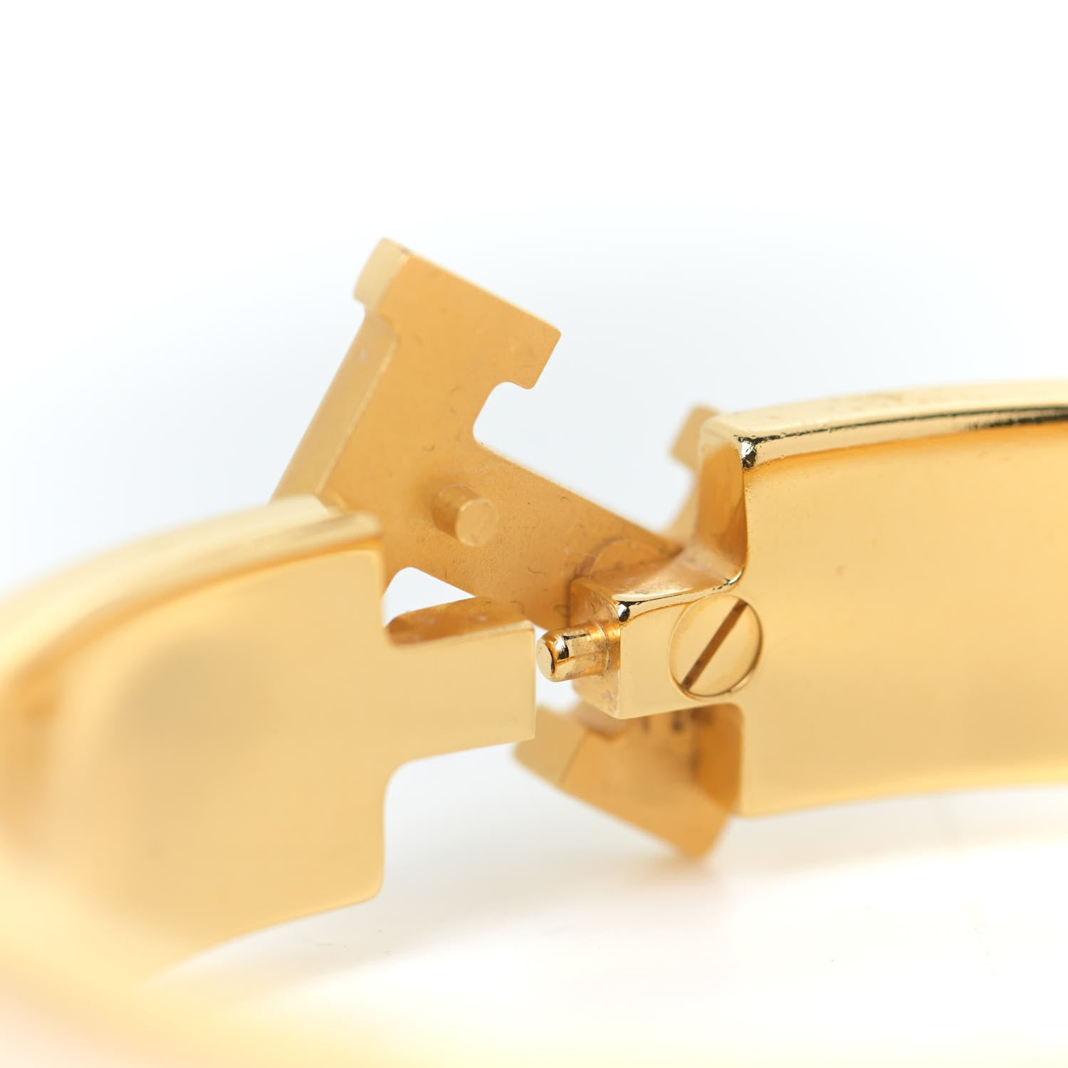 Hermes Narrow Enamel Clic Clac H Bracelet PM Pannacotta 6 of 6