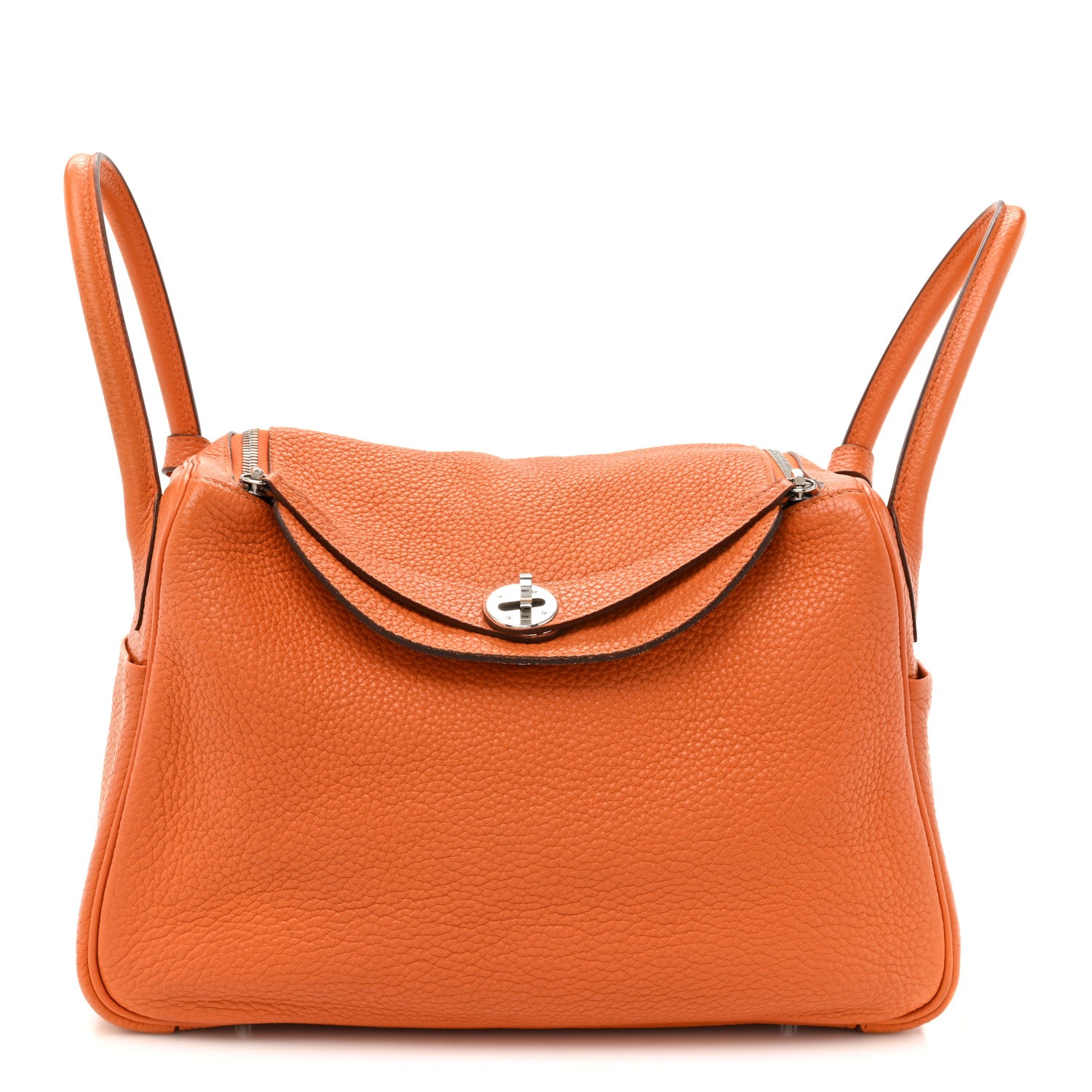 Hermes Taurillon Clemence Lindy 30 Orange 1 of 18