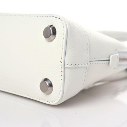 Balenciaga Grained Calfskin XXS Ville Top Handle Bag White Black 10 of 10