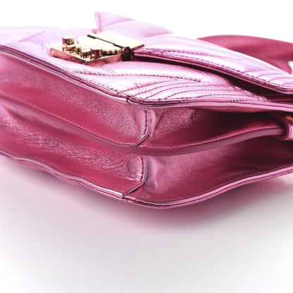 MCM Metallic Calfskin Quilted Patricia Crossbody Bag Viva Lila 7 of 9