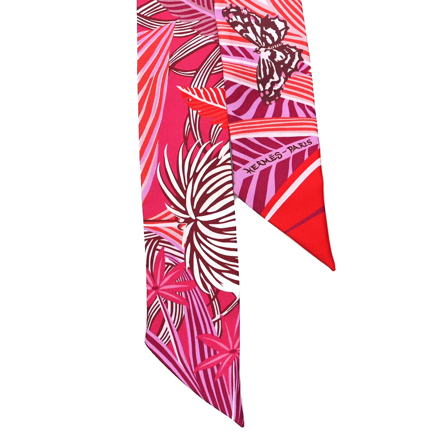 Silk Jaguar Quetzal Twilly Fuchsia Rose Bordeaux