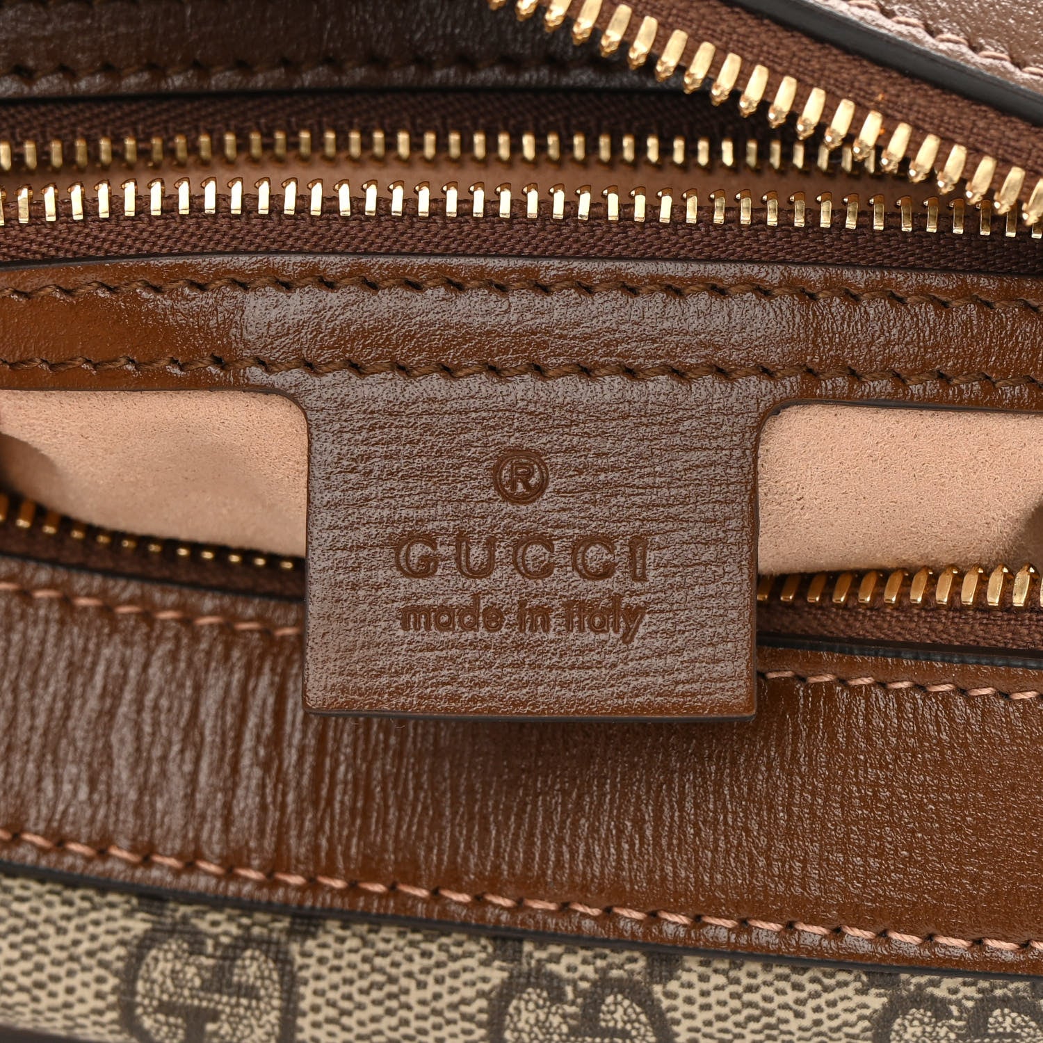 Gucci GG Supreme Monogram Small Horsebit 1955 Shoulder Bag Beige Brown Sugar 6 of 12