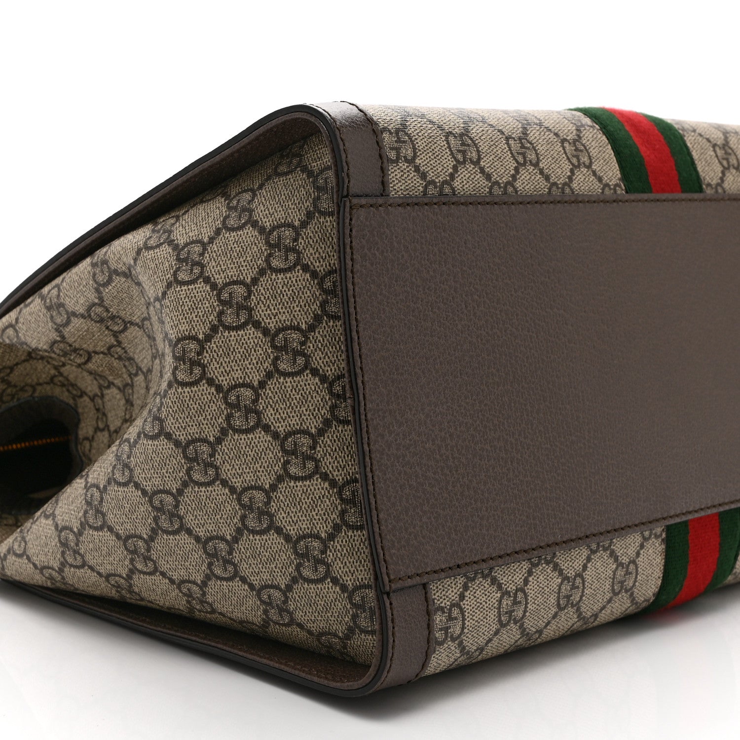 Gucci GG Supreme Monogram Web Medium Ophidia Tote Bag Brown 11 of 12