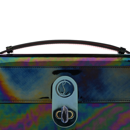 Christian Louboutin Iridescent Patent Calfskin Mini Elisa Baguette Dark Rainbow 7 of 16