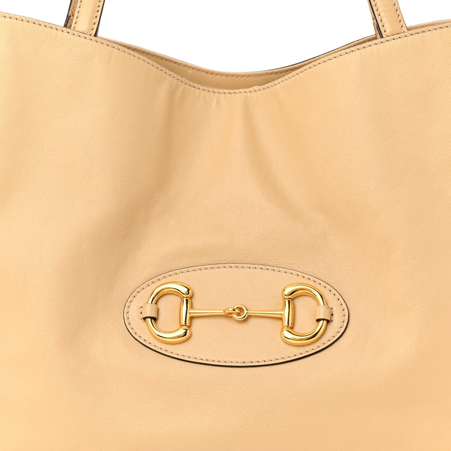 Gucci New Sakai Calfskin Lux Horsebit 1955 Tote Bag Bubble Tea 8 of 11