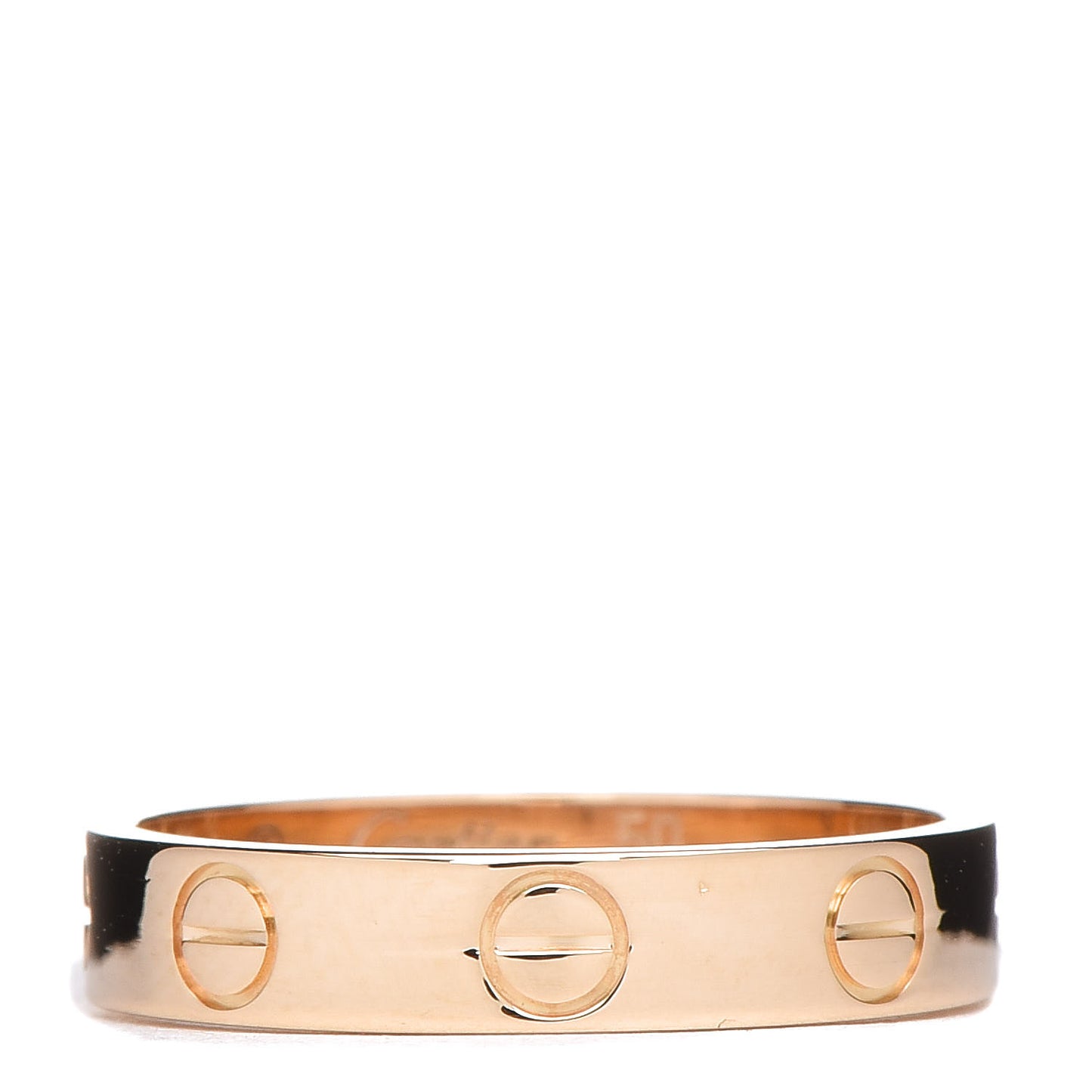 18K Yellow Gold 3.5mm LOVE Wedding Band Ring 50 5.25