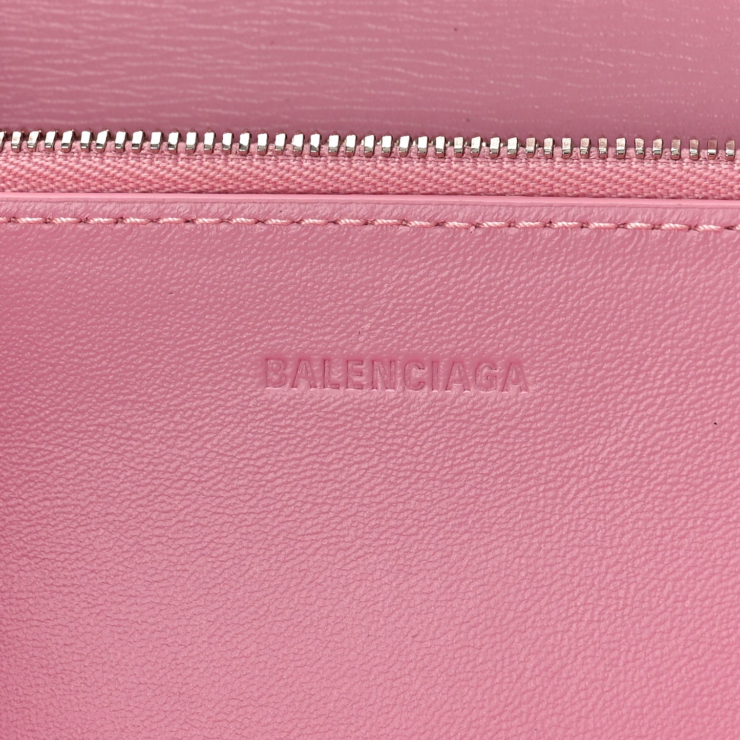 Calfskin Stripe Embossed Small Gossip Bag Candy Pink