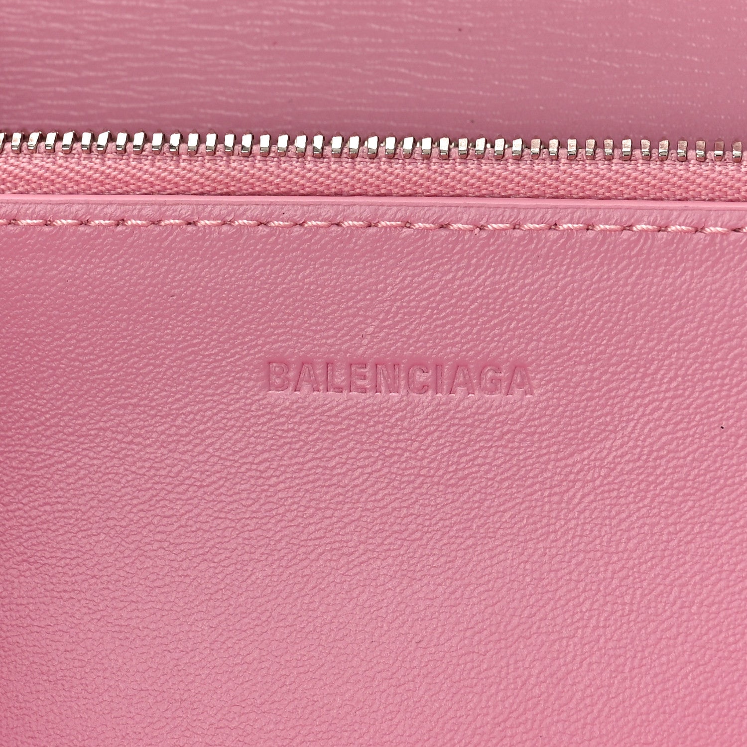 Balenciaga Calfskin Stripe Embossed Small Gossip Bag Candy Pink 6 of 8