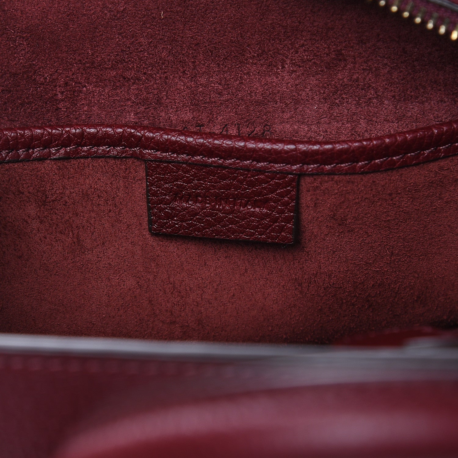 Celine Smooth Calfskin Goatskin Nano Luggage Burgundy 6 of 10