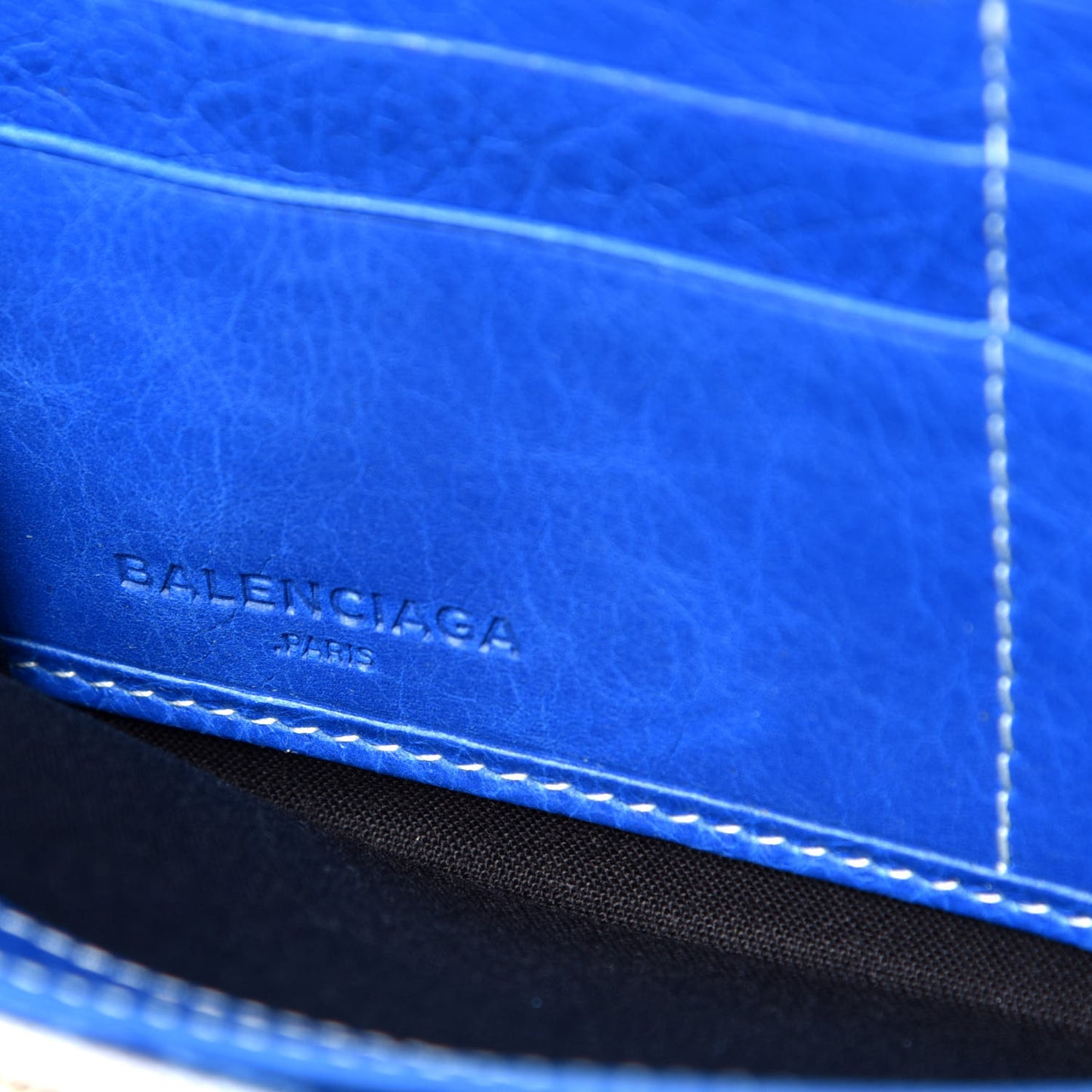 Veau Arena Multicolore Bazar Continental Zip Around Wallet Bleu Lazuli White