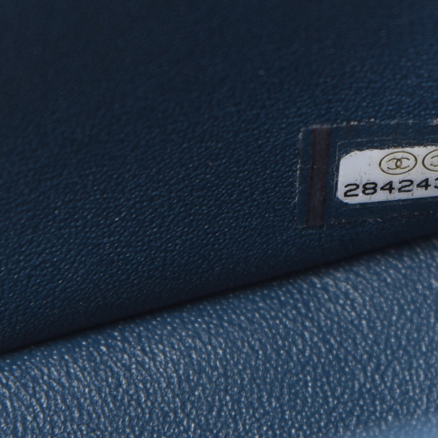 Lambskin Quilted Mini Rectangular Flap Dark Blue