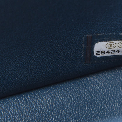 Chanel Lambskin Quilted Mini Rectangular Flap Dark Blue 10 of 12
