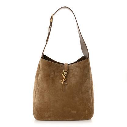 Saint Laurent Suede Large Le 5 A 7 Soft Hobo Golden Leaf 1 of 10