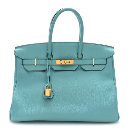 Hermes Togo BIRKIN 35 Bleu Atoll 1 of 10