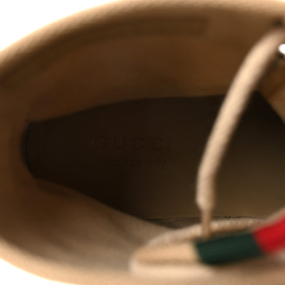 Gucci GG Monogram Web Mens Lug Sole Ankle Boots 7.5 New Sand 8 of 10