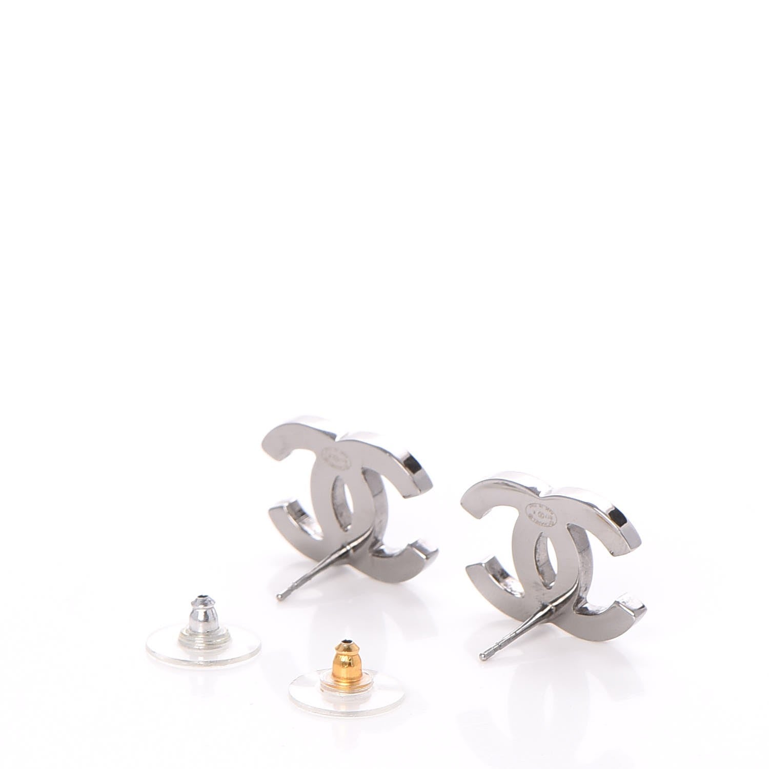 Chanel Iridescent Crystal CC Earrings Multicolor 3 of 5