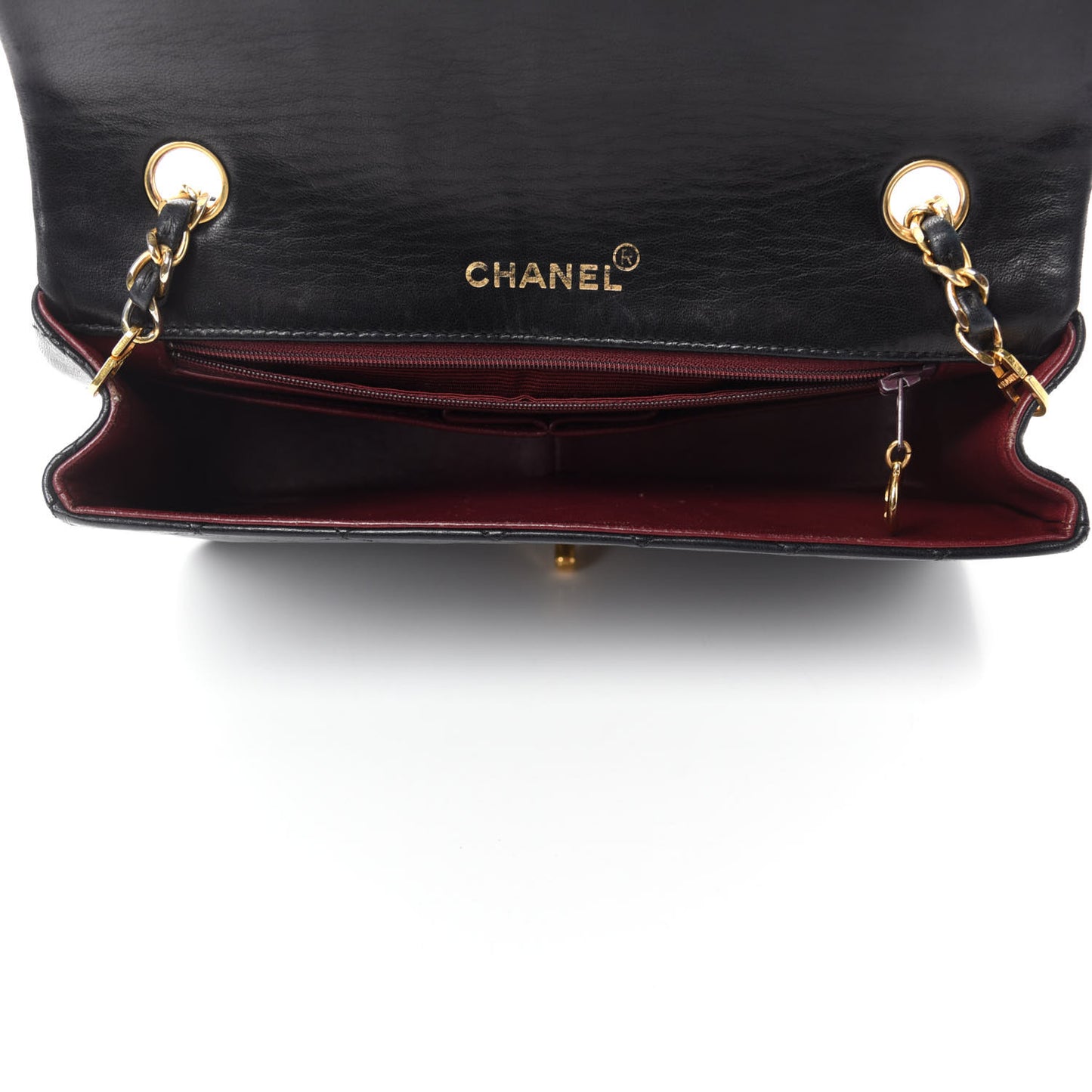 Lambskin Quilted Small Single Flap Black