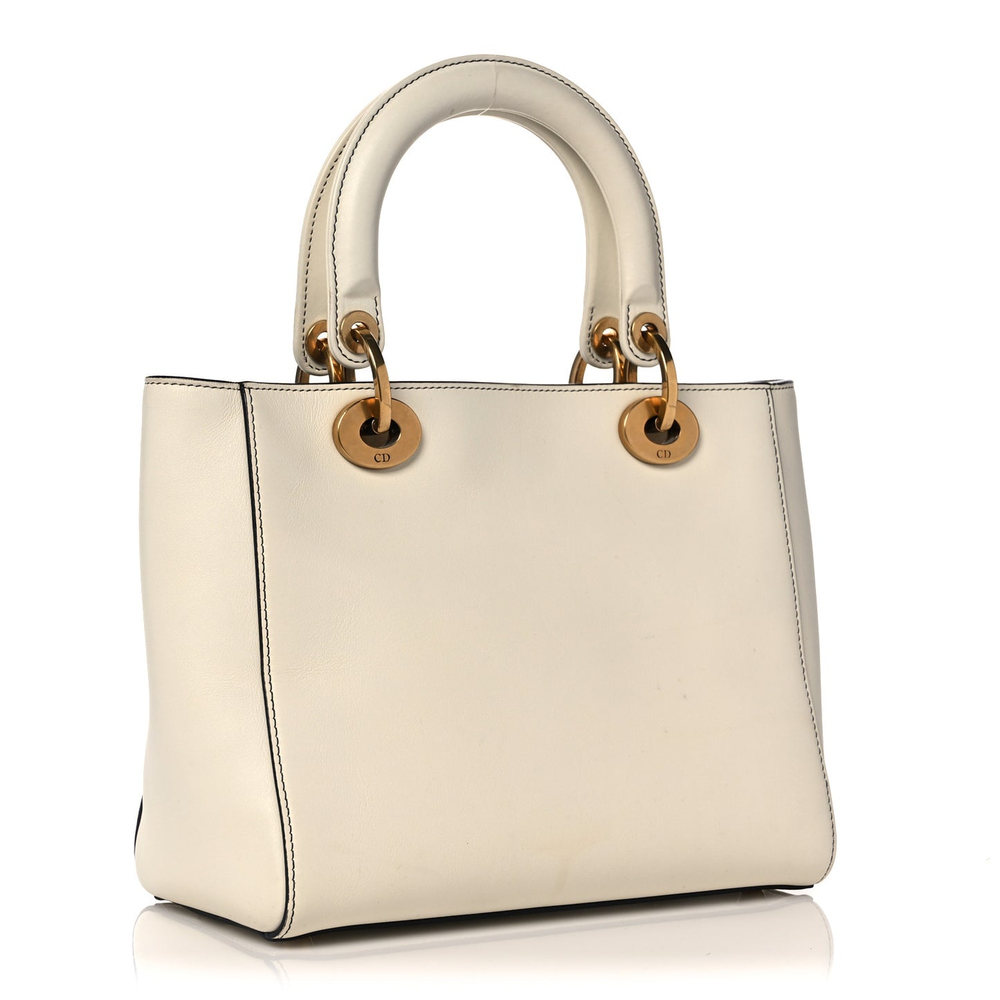 Calfskin Wheel of Fortune Medium Lady Dior Off White