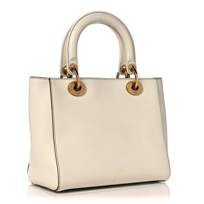 Christian Dior Calfskin Wheel of Fortune Medium Lady Dior Off White 3 of 17