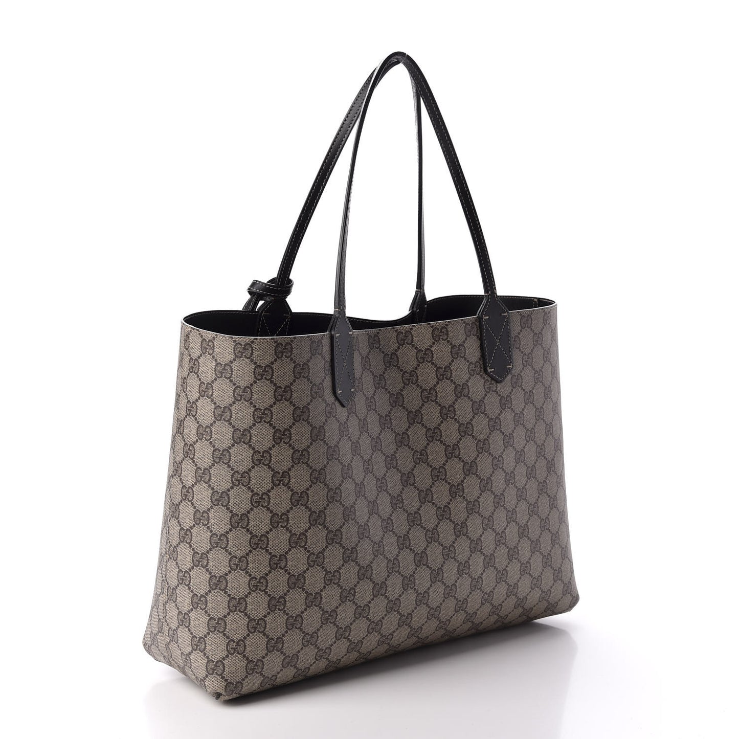 Calfskin GG Supreme Monogram Medium Reversible Tote Black