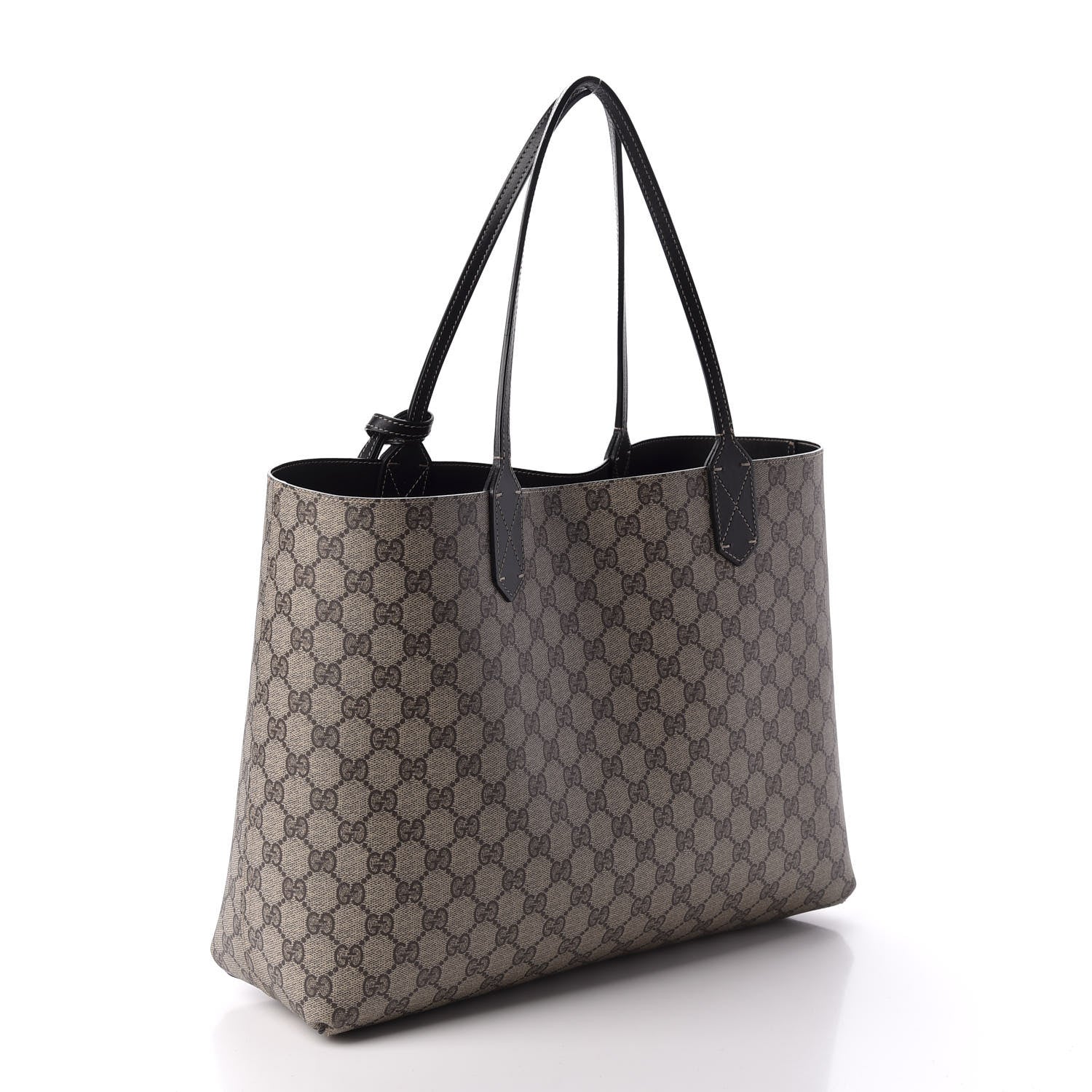 Gucci Calfskin GG Supreme Monogram Medium Reversible Tote Black 4 of 10