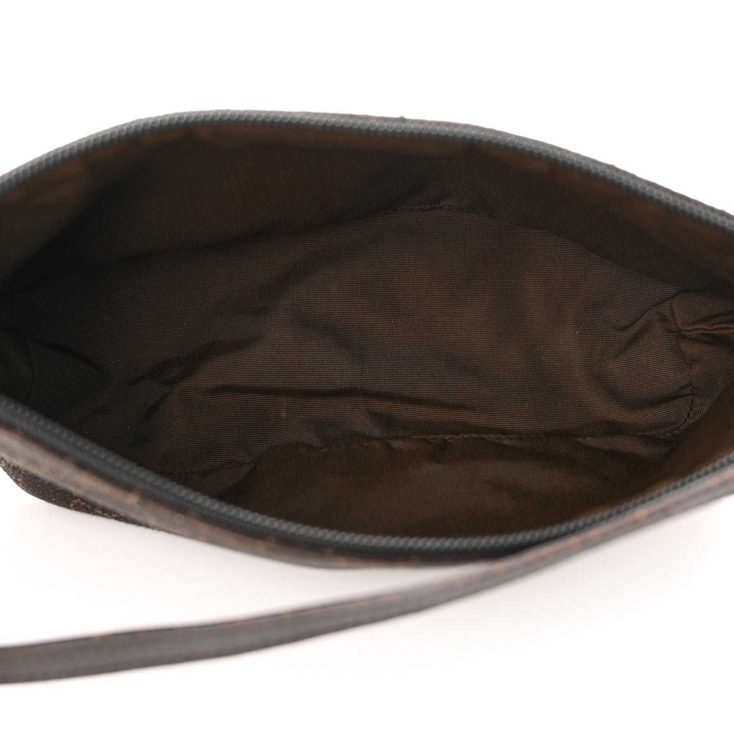 Denim Monogram Boat Pochette Dark Brown
