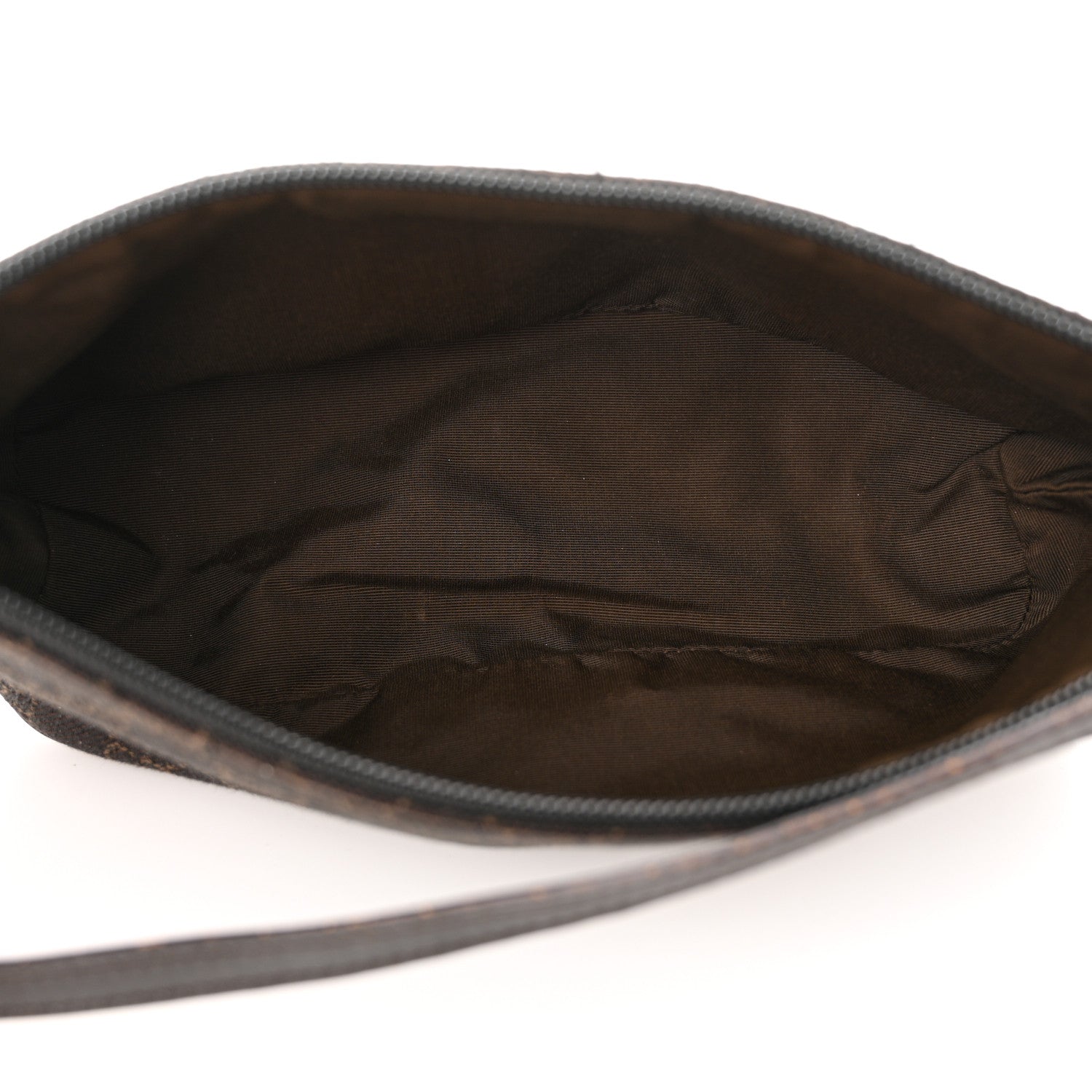 Gucci Denim Monogram Boat Pochette Dark Brown 5 of 15