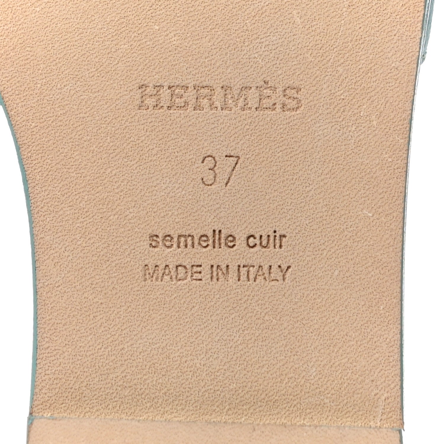 Hermes Epsom Oran Sandals 37 Vert Embrun 8 of 11