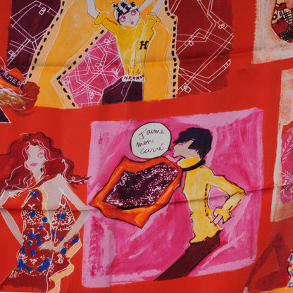 Hermes Silk J'aime Mon Carre Scarf 70 5 of 7