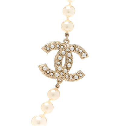 Chanel Pearl CC 100th Anniversary Necklace Light Gold 4 of 6