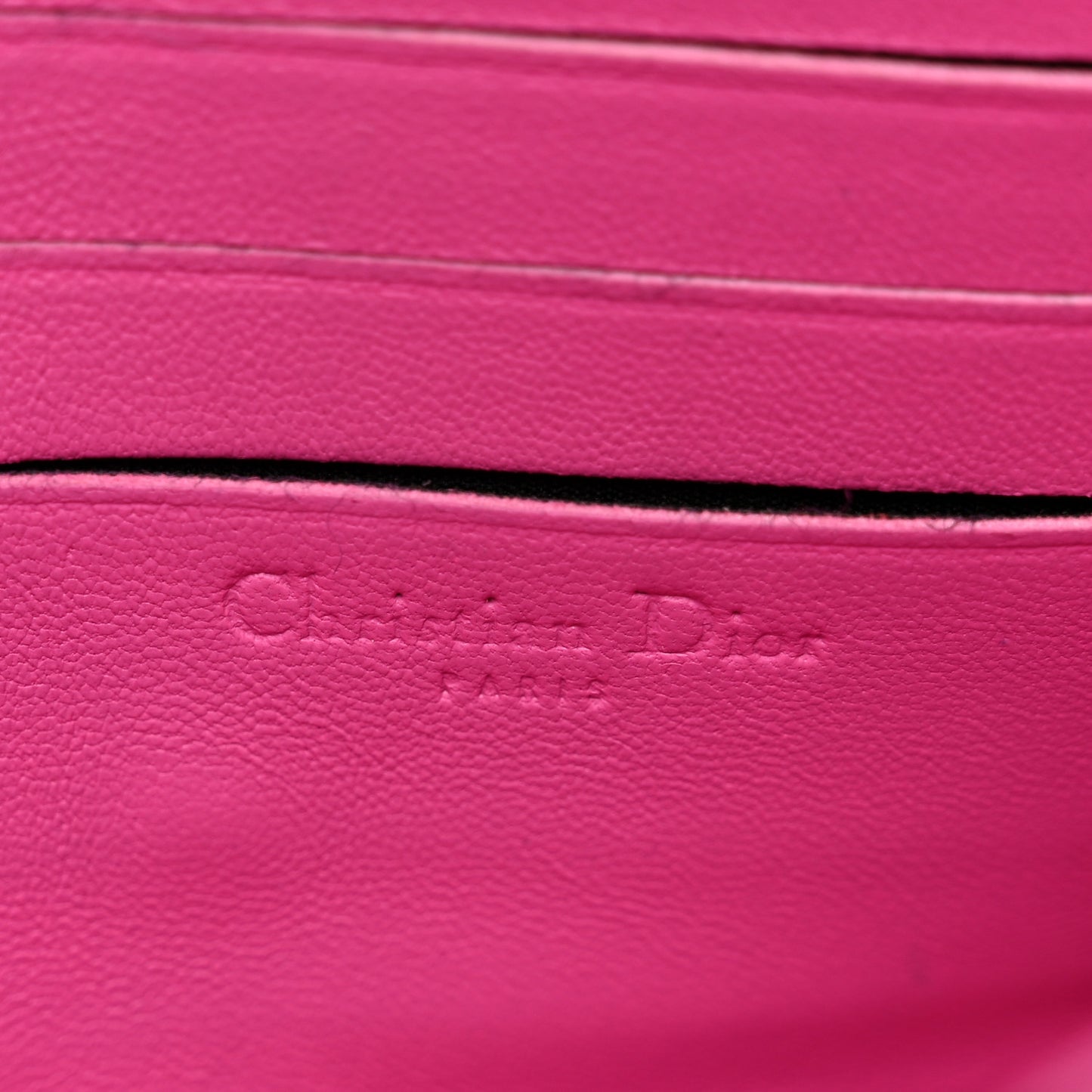 Lambskin Cannage Miss Dior Promenade Pouch Fuchsia