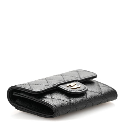 Chanel Caviar Quilted Flap Card Holder Wallet Black 4 of 9