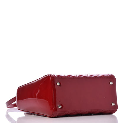 Christian Dior Patent Cannage Medium Lady Dior Red 4 of 7