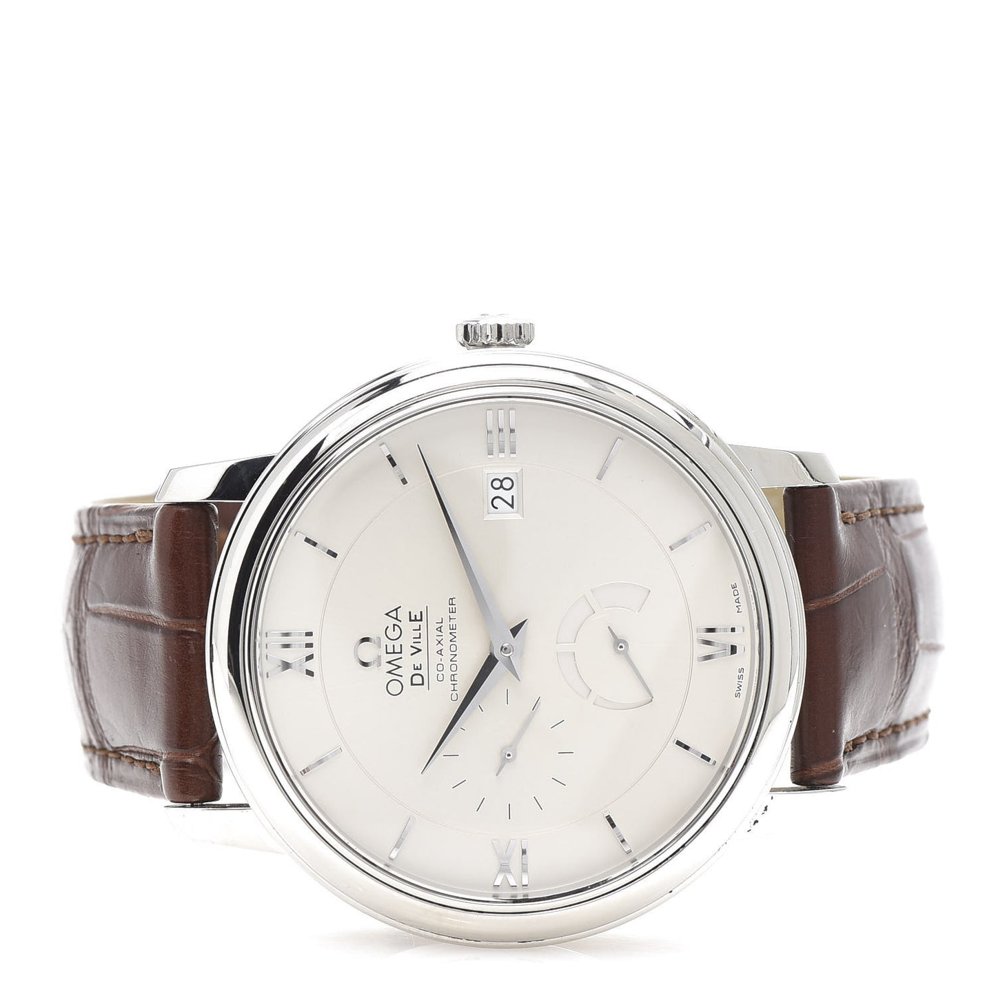Stainless Steel Alligator 39mm De Ville Prestige Co-Axial Power Reserve Automatic Watch 424.13.40.21.02.001