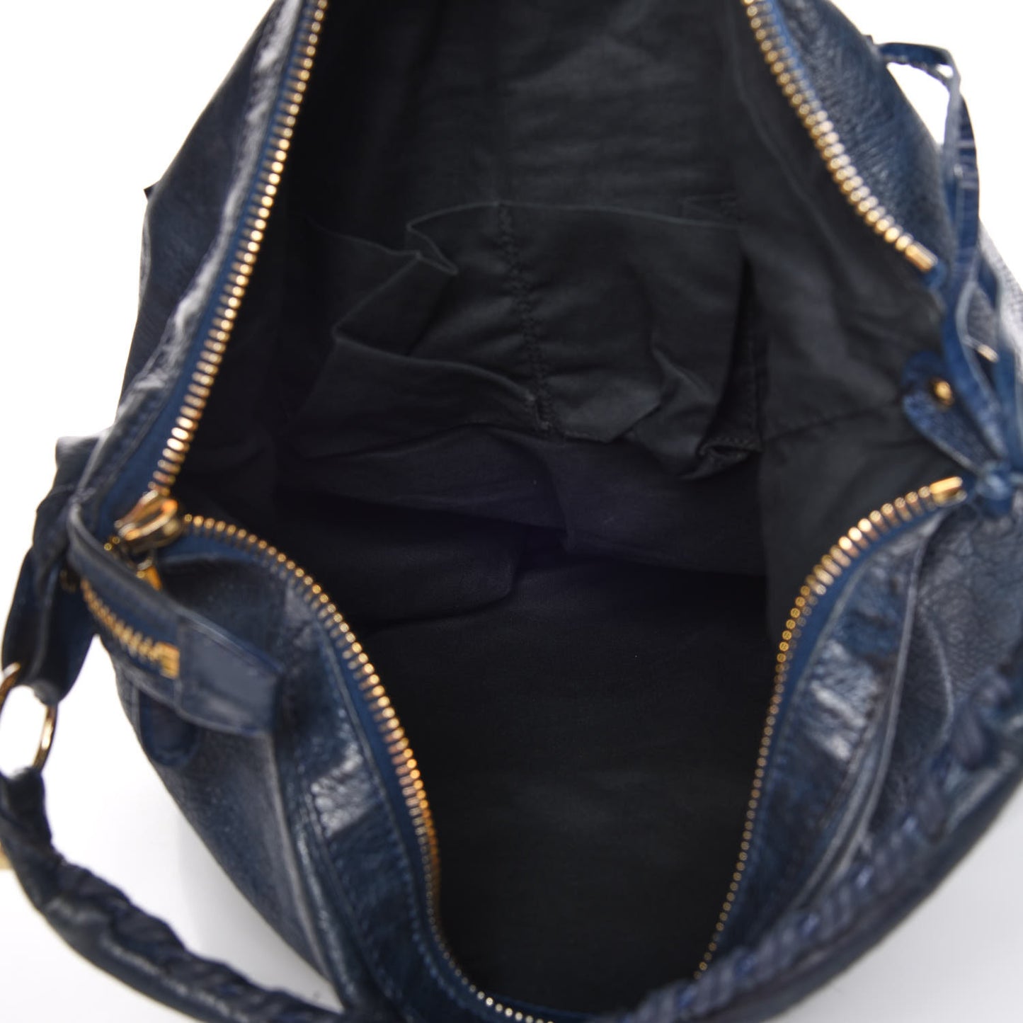 Agneau Giant 12 Gold Hardware Day Hobo Bleu Mineral
