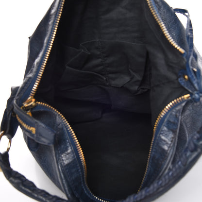 Balenciaga Agneau Giant 12 Gold Hardware Day Hobo Bleu Mineral 7 of 11