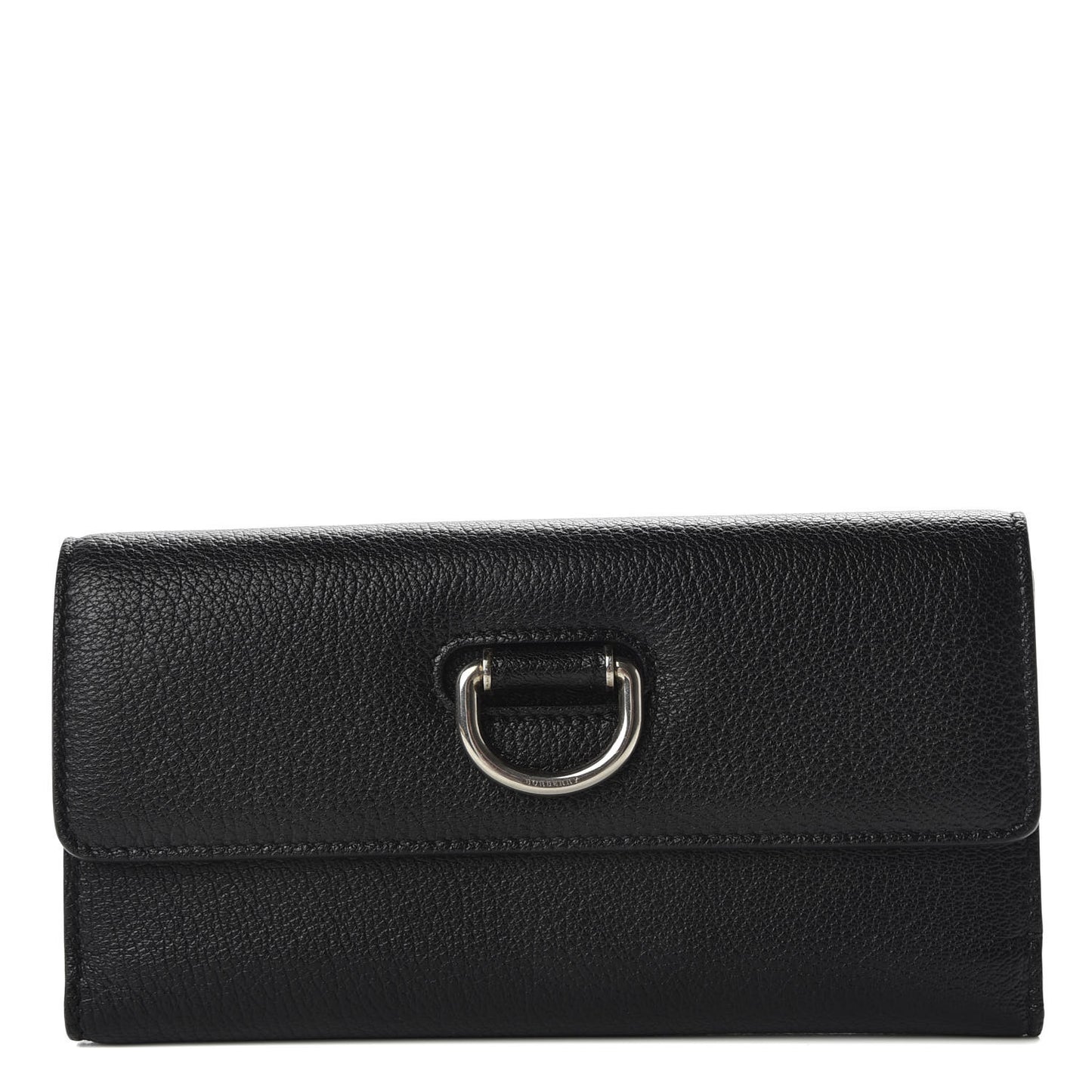 Goatskin D-Ring Continental Wallet Black