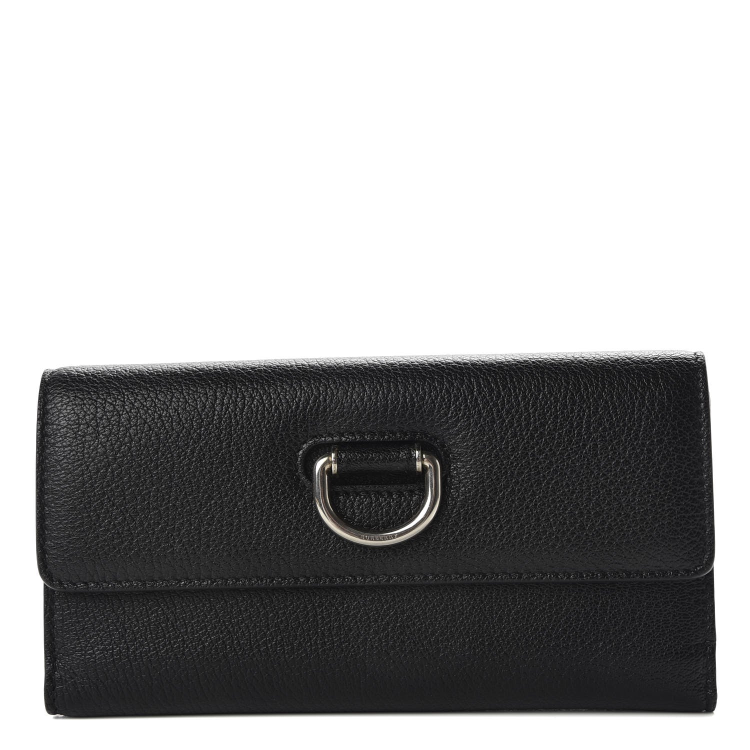 Burberry Goatskin D-Ring Continental Wallet Black 1 of 7