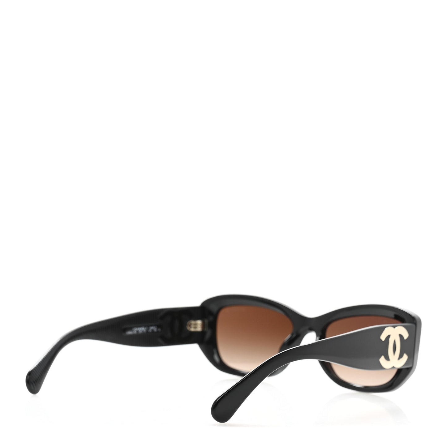 Acetate Rectangle Sunglasses 5493-A Black Brown